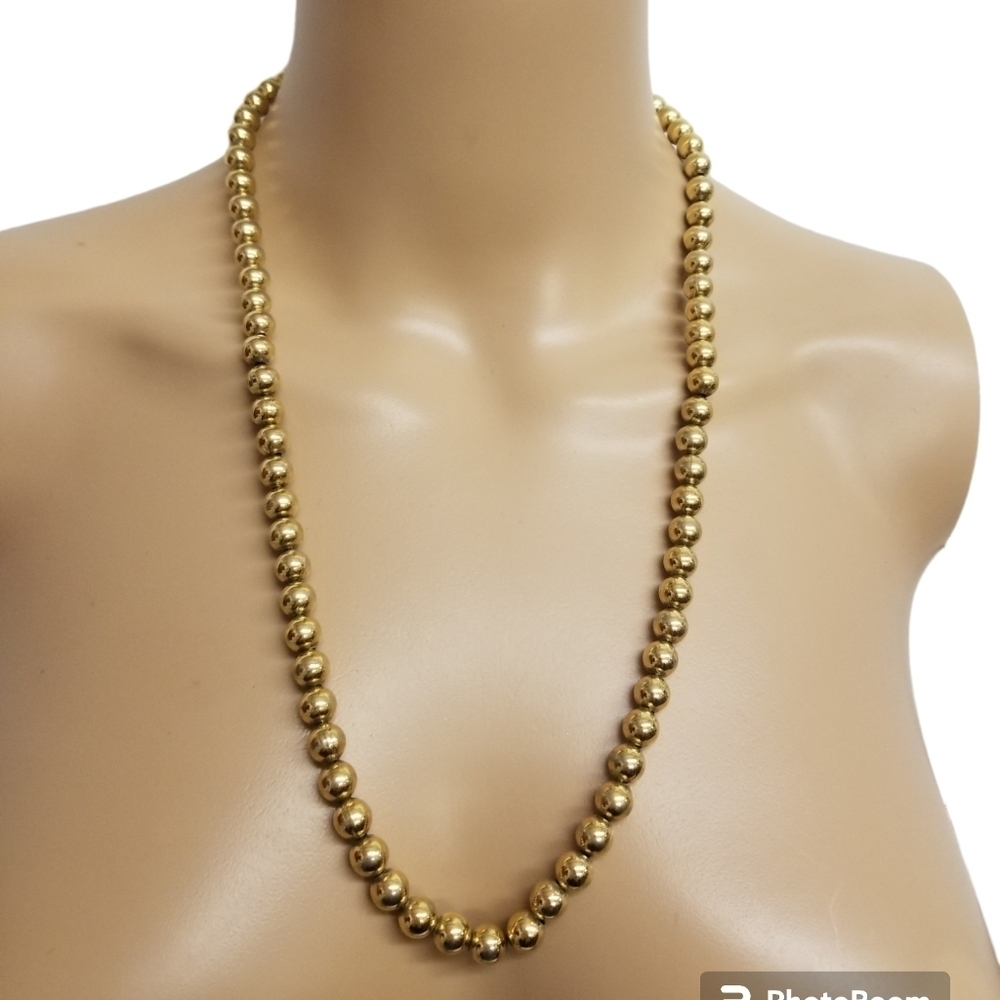 NAPIER VINTAGE GOLDPLATED BEAD NECKLACE